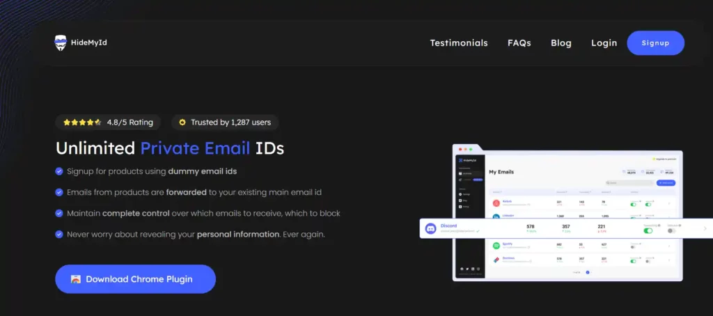 HideMyID- Best Temp mail provider