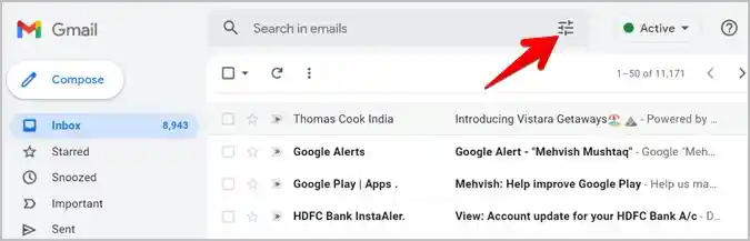 Search option in Gmail